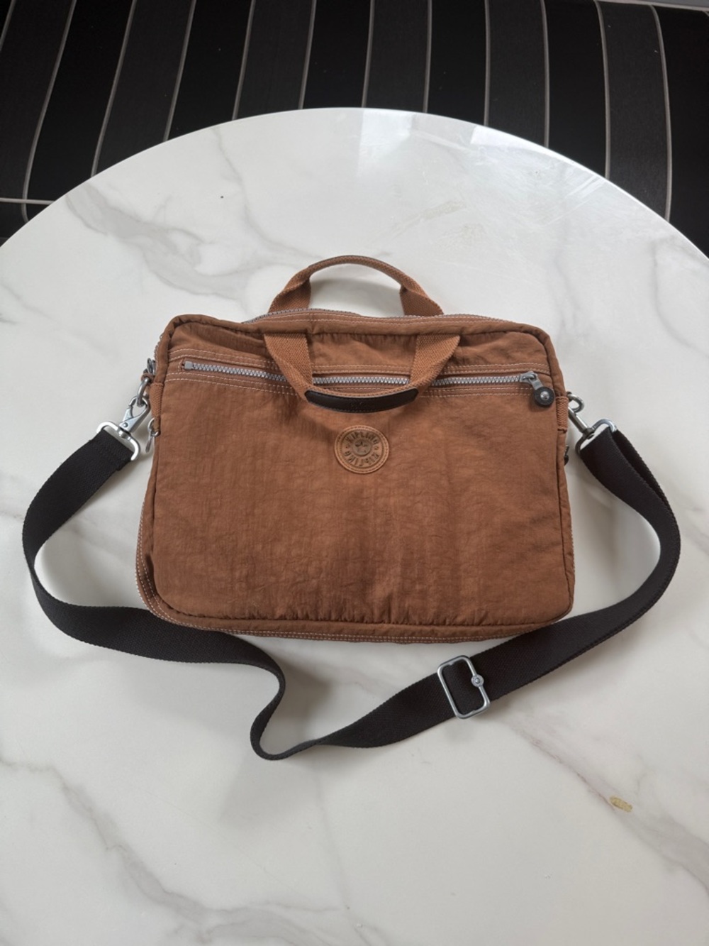 Kipling Brown Laptop Crossbody Briefcase